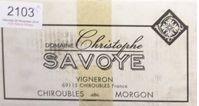 Lot 2103 - Domaine Christophe Savoye Chiroubles Cuvee Loic 2009, Beaujolais, half case (x2) (twelve bottles)