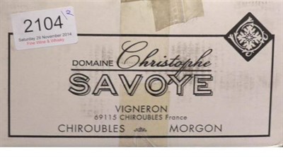 Lot 2104 - Domaine Christophe Savoye Morgon Cuvee Noemie 2009, Beaujolais, half case (x2) (twelve bottles)