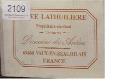 Lot 2109 - Domaine des Arbins Grand Vignes 2010, Beaujolais, half case (x2) (twelve bottles)