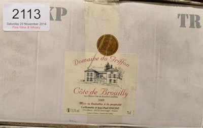 Lot 2113 - Domaine du Griffon Cote de Brouilly 2009, Beaujolais (x12) (twelve bottles)