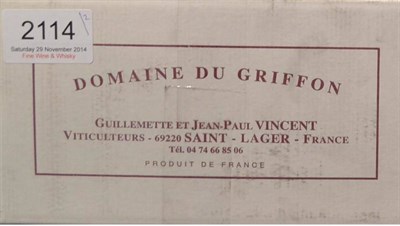 Lot 2114 - Domaine du Griffon Cote de Brouilly 2010, Beaujolais half case (x2) (twelve bottles)