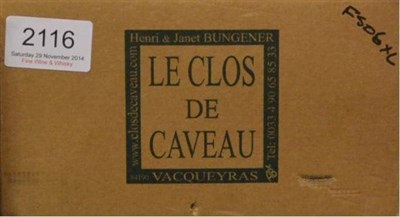 Lot 2116 - Domaine Le Clos de Caveau Vacqueyras Fruit Sauvage 2006, Rhone, half case (six bottles)