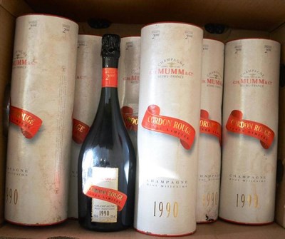 Lot 2134 - Mumm Cordon Rouge 1990, vintage champagne (x7) (seven bottles)