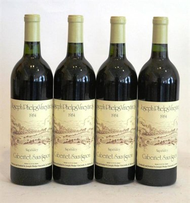 Lot 2160 - Joseph Phelps Vineyards Cabernet Sauvignon 1984, Napa Valley (x4) (four bottles) U: into neck