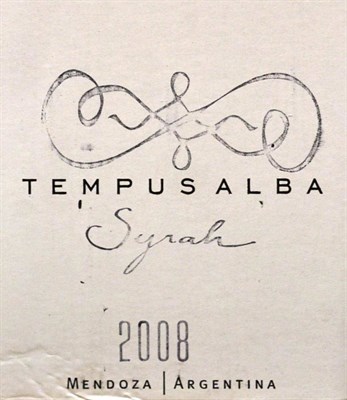 Lot 2162 - Tempus Alba 'Tempus' Syrah 2008, Lujan de Cuyo, Argentina (twelve bottles)