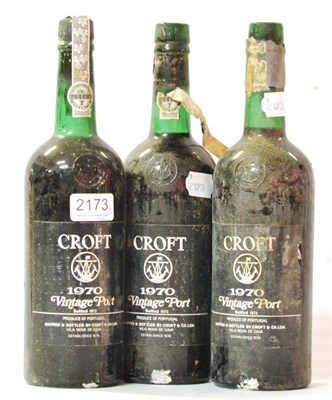 Lot 2173 - Croft 1970; vintage port (x3) (three bottles)