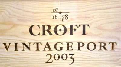 Lot 2174 - Croft 2003, vintage port, half case, owc (six bottles)