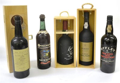 Lot 2189 - Quinta do Noval 1955, vintage port; Offley Boa Vista 1972, vintage port; Krohn 30 Year Old;...