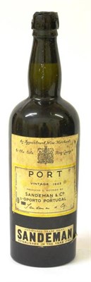 Lot 2191 - Sandeman 1945, vintage port U: into neck, capsule chipped  Provenance: given to Kenneth Mason...