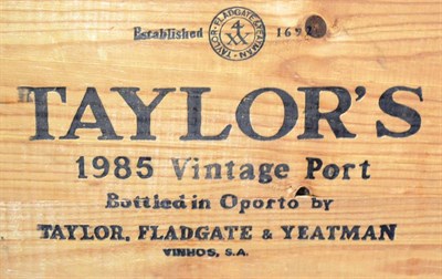 Lot 2197 - Taylor 1985, vintage port, owc (twelve bottles)