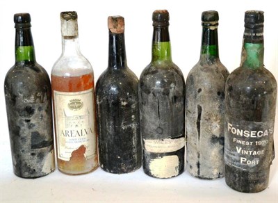 Lot 2199 - Unknown, presumed vintage port (x4); Arealva (five bottles) U: 4 x top shoulder, 1 x low shoulder