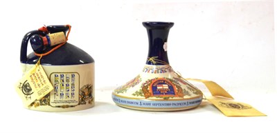 Lot 2205 - British Navy Pusser's Rum, Lord Nelson ceramic decanter litre, 95.5 proof; British Navy...