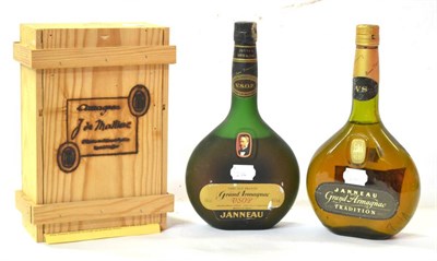 Lot 2214 - J de Malliac Hors d'Age, 70cl, 40% owc; Janneau Grand Armagnac Tradition VS; Janneau Grand Armagnac