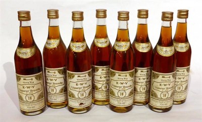 Lot 2216 - K.W.V. 10 Year Old Liqueur Brandy, South African Very Old Brandy, 24 fl oz (x8) (eight bottles)