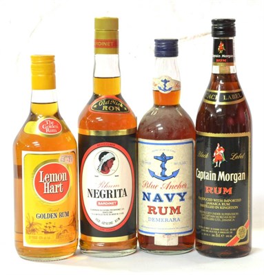 Lot 2218 - Lemon Hart Finest Golden Rum, 26 2/3fl ozs, 70 proof; Blue Anchor Demerara Navy Rum, 26 2/3fl...