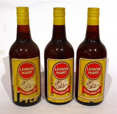 Lot 2219 - Lemon Hart Golden Jamaica Rum, circa 1970s, 26 2/3 fl ozs, 70 proof (x3) (three bottles)