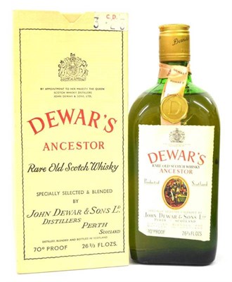 Lot 2253 - Dewar's Ancestor, Rare Old Scotch Whisky, 26 2/3 fl ozs, 70 proof, in original carton