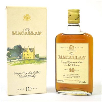 Lot 2277 - The Macallan 10 Year Old, circa early 1990's, old style cream label, 37.5cl, 40%, in original box