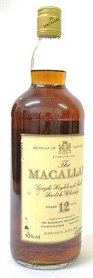 Lot 2278 - The Macallan 12 Year Old, circa early 1990's, Single Highland Malt Scotch Whisky, old style...