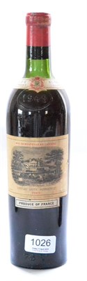 Lot 1026 - Chateau Lafite Rothschild 1945, Pauillac U: upper shoulder, Cruse & Fils slip label, small nick...