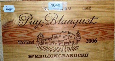 Lot 1048 - Chateau Puy Blanquet 2006, Saint-Emilion Grand Cru, owc (twelve bottles)