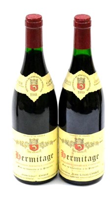 Lot 1098 - Domaine Jean Louis Chave Hermitage 1988 and 1989 (two bottles) U: 1cm, loose labels to necks