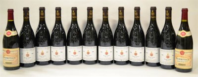 Lot 1105 - E. Guigal Hermitage 1996, Rhone (x2); Roger Sabon Chateauneuf-du-Pape Les Olivets 2003, Rhone (x10)