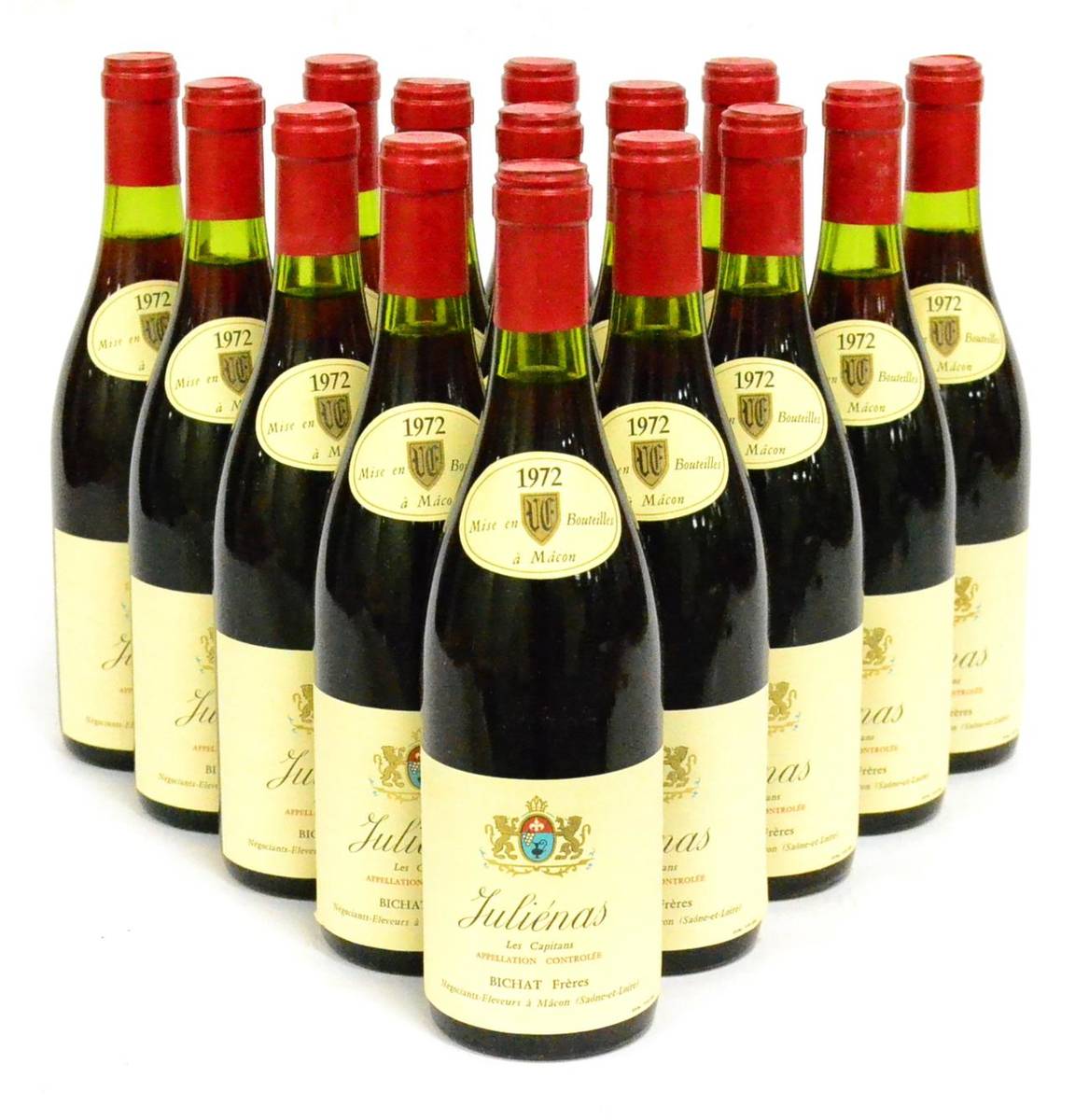 Lot 1106 - Julienas Les Capitans 1972, Bichat Freres (x15) (fifteen bottles)