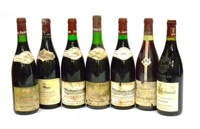 Lot 1107 - M. Chapoutier Hermitage Monier de la Sizeranne 1983; Paul Jaboulet Aine Cotes du Ventoux 1982 (x2)