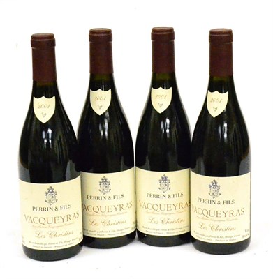 Lot 1116 - Perrin & Fils Vacqueyras Les Christins 2001 (x4) (four bottles)