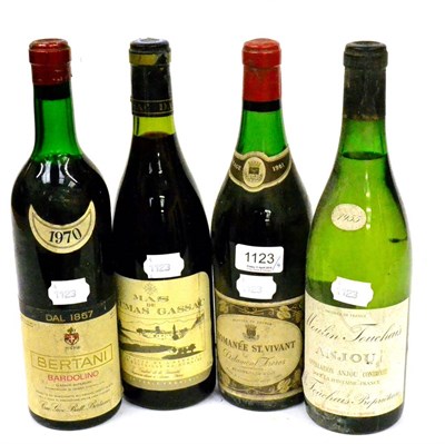 Lot 1123 - A Mixed Parcel Comprising: Moulin Touchais Coteaux du Layon 1955; Mas de Daumas Gassac 1985;...