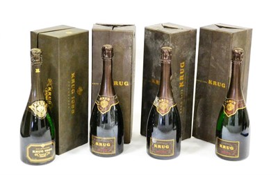 Lot 1130 - Krug Brut 1995, vintage champagne, oc (x3); Krug Brut 1998, vintage champagne, oc (four bottles) U