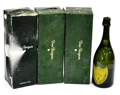 Lot 1135 - Moet & Chandon Dom Perignon Brut 1998, vintage champagne (x4) (four bottles) U: less than 1cm...