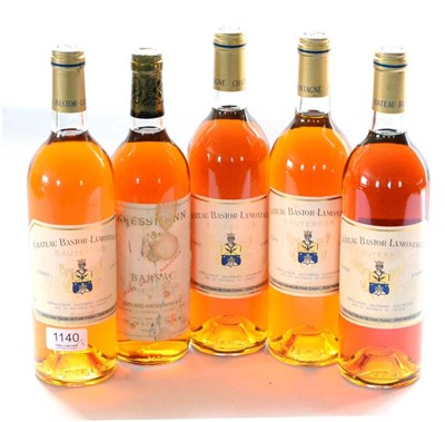 Lot 1140 - Chateau Bastor-Lamontagne 1989, Sauternes (x4); Kressmann, Barsac (five bottles)