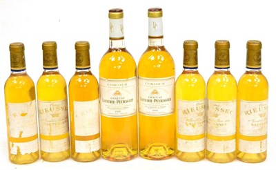 Lot 1142 - Chateau Lafaurie-Peyraguey 1988, Sauternes (x2); Chateau Rieussec 1998, Sauternes, half bottle (x6)