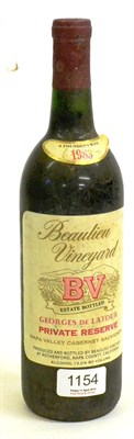 Lot 1154 - Beaulieu Vineyard BV Georges de Latour Private Reserve Cabernet Sauvignon 1983, Napa Valley U: into