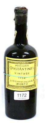 Lot 1172 - Costantino 1958, vintage port U: top shoulder, label detached but present