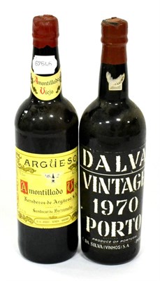 Lot 1175 - Dalva 1970, vintage port; Amontillado Viejo (two bottles)