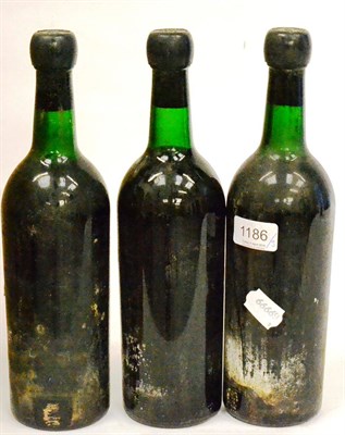 Lot 1186 - Graham 1966, vintage port (x3) (three bottles) U: top shoulder, no labels