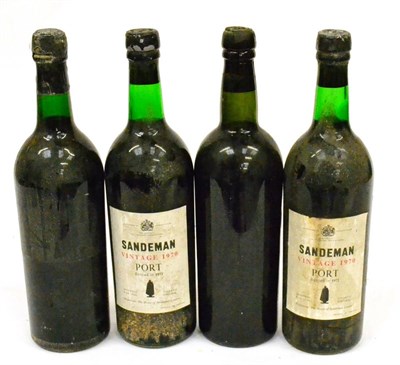 Lot 1194 - Sandeman 1970, vintage port (x2); Cockburn 1967 (three bottles) U: into neck