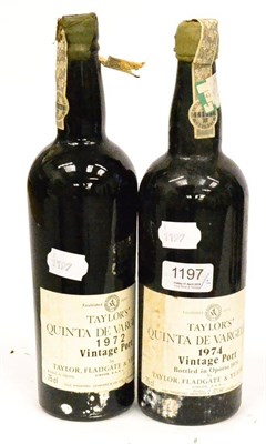 Lot 1197 - Taylor 1972 and 1974, vintage port (two bottles) U: signs of seepage