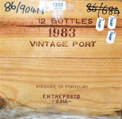 Lot 1203 - Warre 1983, vintage port, owc (twelve bottles)