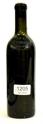 Lot 1205 - An Early 20th Century Half Bottle, with a glass seal to the shoulder impressed ";Chateau Lafite...