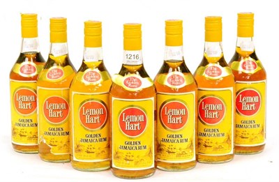 Lot 1216 - Lemon Hart Golden Jamaica Rum, circa 1970/80, 26 2/3 fl ozs/75.7cl, 70 proof/40% (x7) (seven...