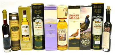 Lot 1224 - A Collection of Blended Scotch Whisky Including: Famous Grouse Vintage 1992 (x2), etc (ten bottles)