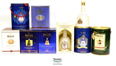 Lot 1225 - A Collection of Twenty One Bells 8 Year Old Decanters Comprising: Christmas 1989-1999...