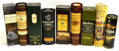 Lot 1229 - Ardbeg 10 Year Old; Lagavulin 16 Year Old; Glenmorangie SHerry Wood Finish; Glenmorangie 10...