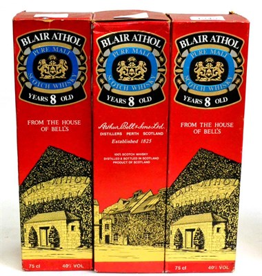 Lot 1242 - Blair Athol 8 Year Old, Pure Malt Scotch Whisky, 75cl, 40% (x3), with original swing tags and...