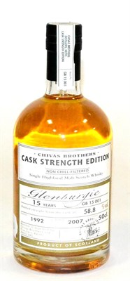 Lot 1249 - Chivas Brothers Cask Strength Edition Glenburgie 15 Year Old, distilled 1992 bottled 2007,...