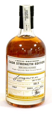 Lot 1250 - Chivas Brothers Cask Strength Edition Longmorn 17 Year Old, distilled 1987 bottled 2005, 50cl,...